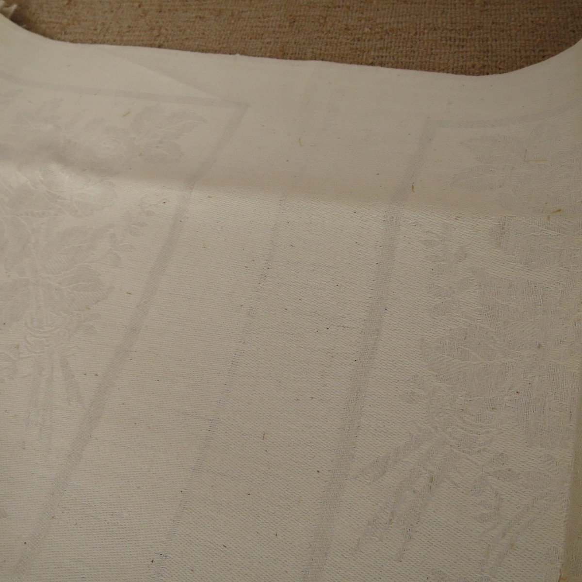 12 grandes serviettes de table vers 1900 à ourler-photo-4