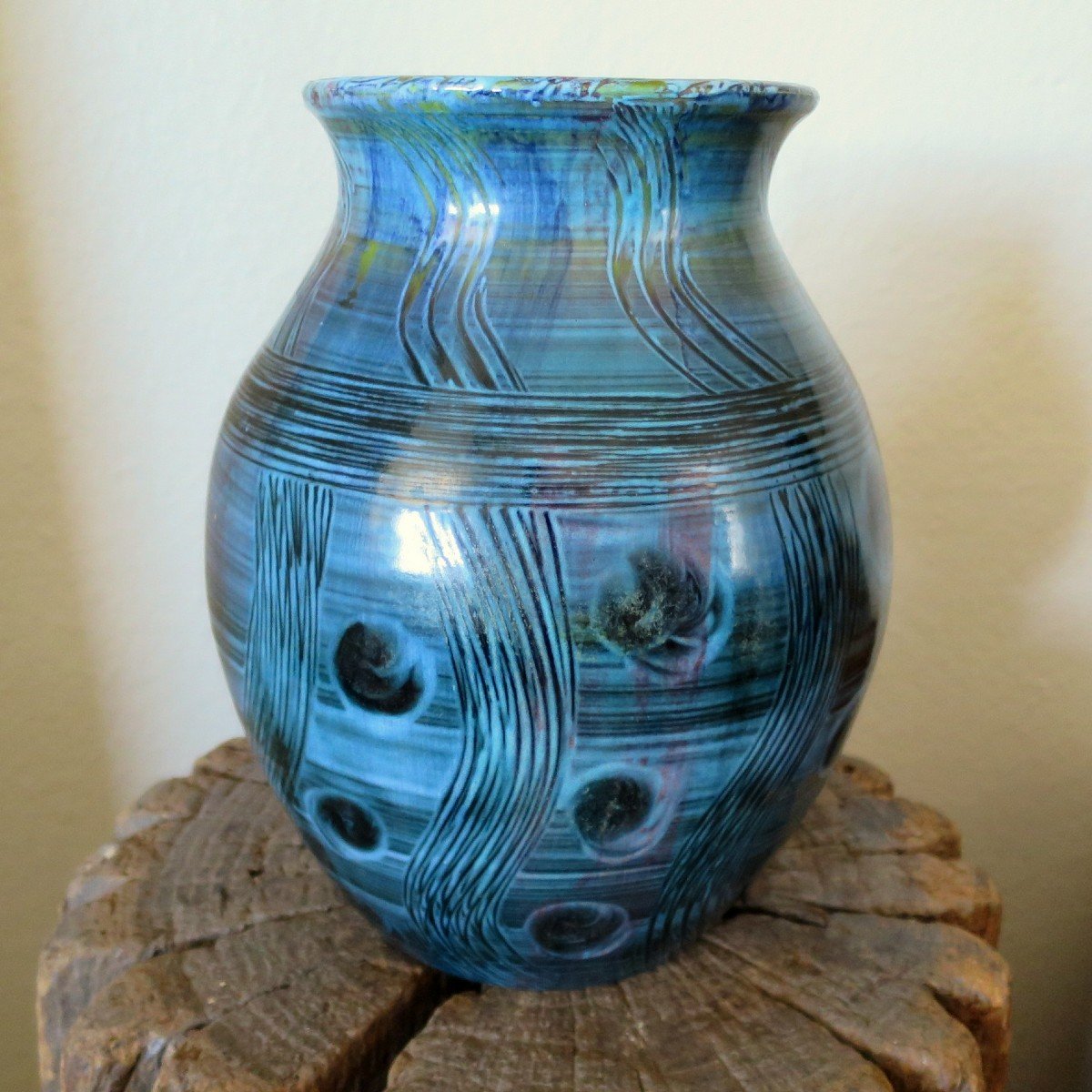 Rare vase d'ACCOLAY vers 1950-photo-3