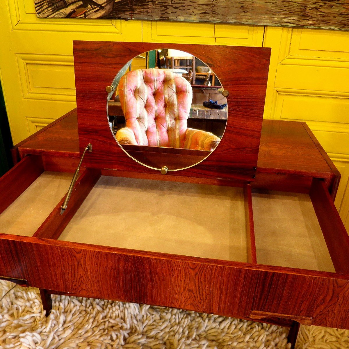 Dresser, Dressing Table, Rio Rosewood, 4 Drawers-photo-4
