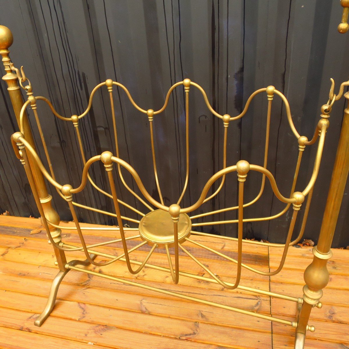 Cradle, Brass Cradle Late Nineteenth, Early Twentieth-photo-3