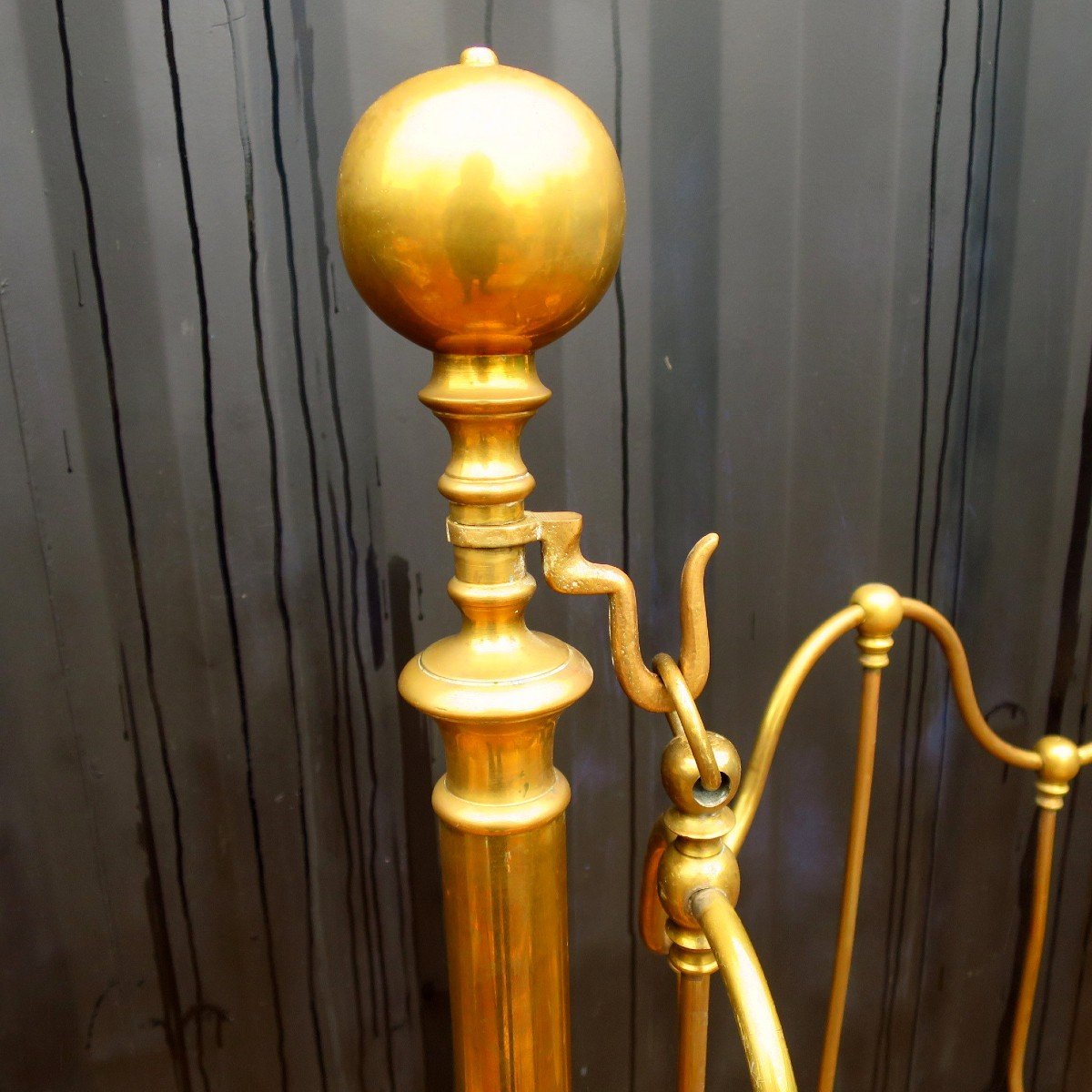 Cradle, Brass Cradle Late Nineteenth, Early Twentieth-photo-4