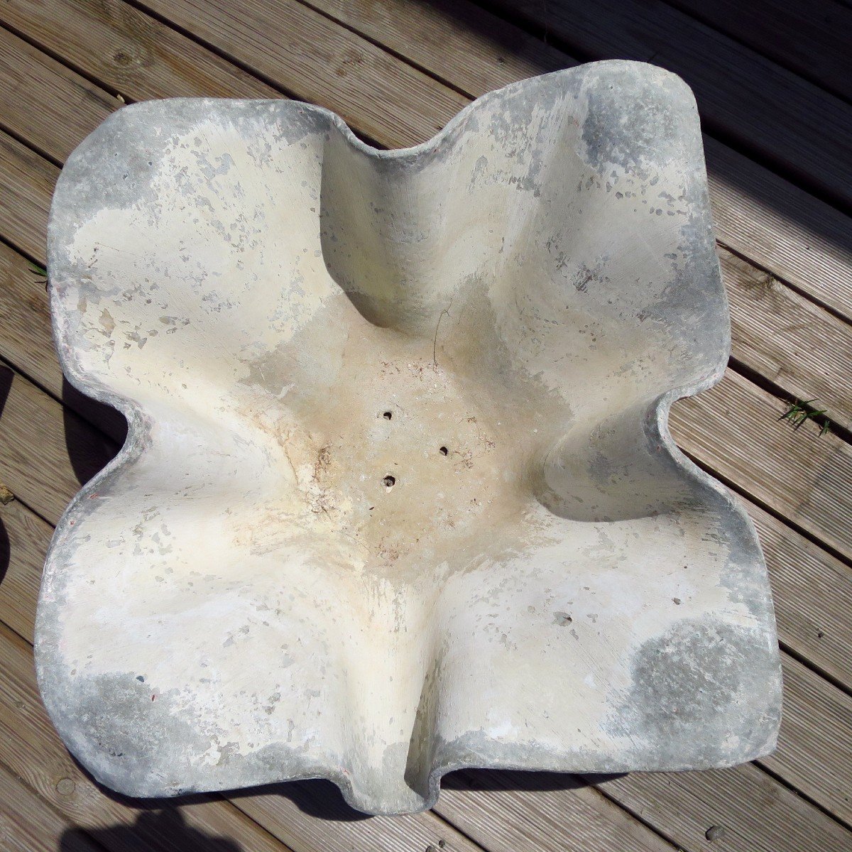 Pair Of Small "elephant Ear" Planters By Willy Guhl Circa 1950-photo-1