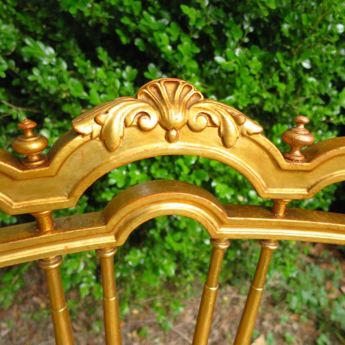 Pair Of Napoleon III Chairs In Golden Wood, Embroidered Seats-photo-8