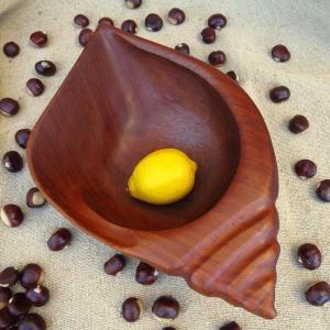 Scandinavian Shell Cup In Monoxyle Teak Circa 1960