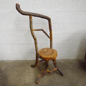 Brutalist Wooden Chair