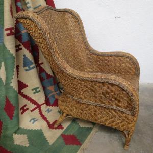 Colonial Style Rattan Armchair Circa 1900