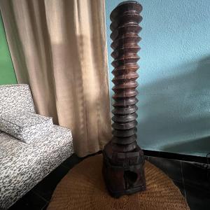 18th-century Press Screw Forming A Tall Column 