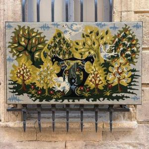 Wall Tapestry “the Lyre With Birds,” Circa 1950