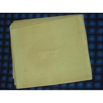 Old Linen Towels In Green Anise Monogrammed Wg