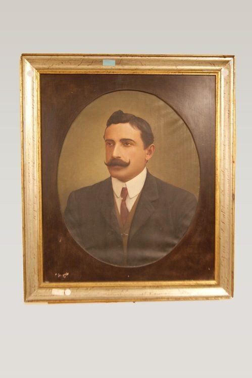 Oil On Canvas From The Early 1900s Northern Europe Portrait Of A Nobleman