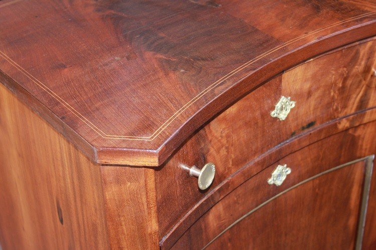 Superb French Sideboard From The 1800s In Charles X Style In Mahogany Wood-photo-3