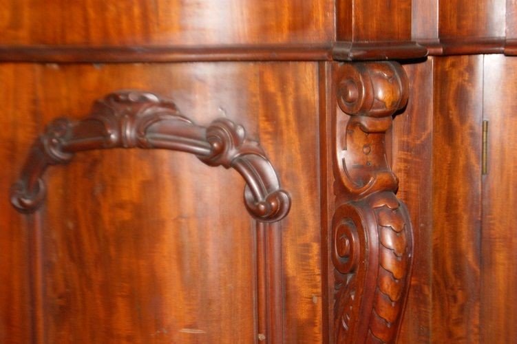  English Victorian Style Sideboard In Mahogany-photo-2