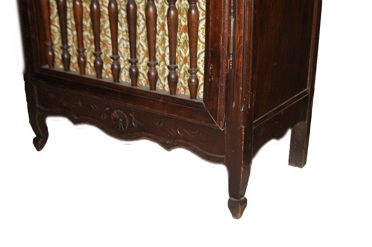 French Provençal Style Breadbox Showcase In Chestnut Wood From The Early 1800s-photo-1