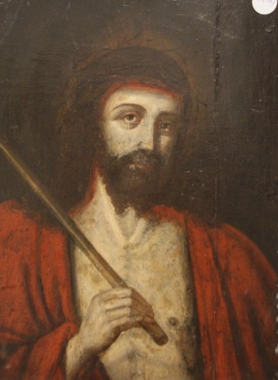 Oil On Panel From 1600 Depicting "christ"-photo-2