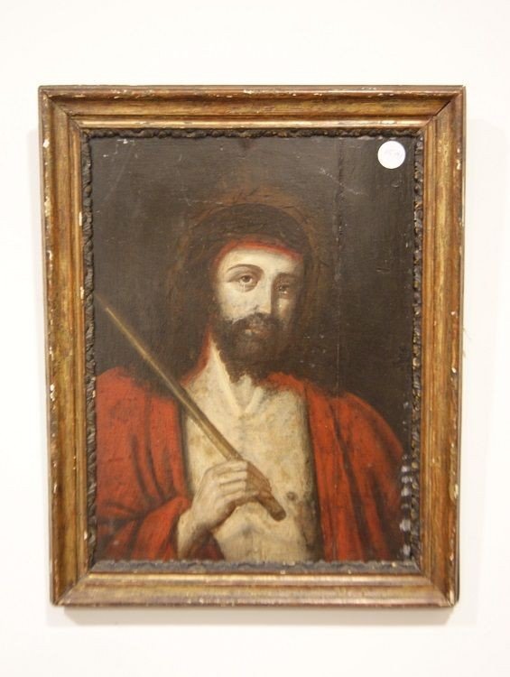 Oil On Panel From 1600 Depicting "christ"