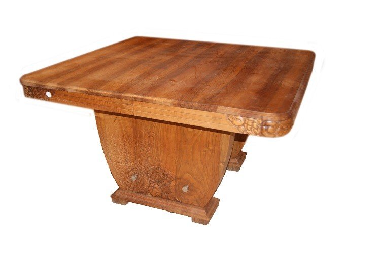 French Deco Style Table From The Early 1900s In Walnut Wood-photo-4