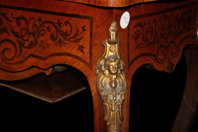 Luxuriously Inlaid Louis XV-style Dressing Table From The 1800s-photo-1