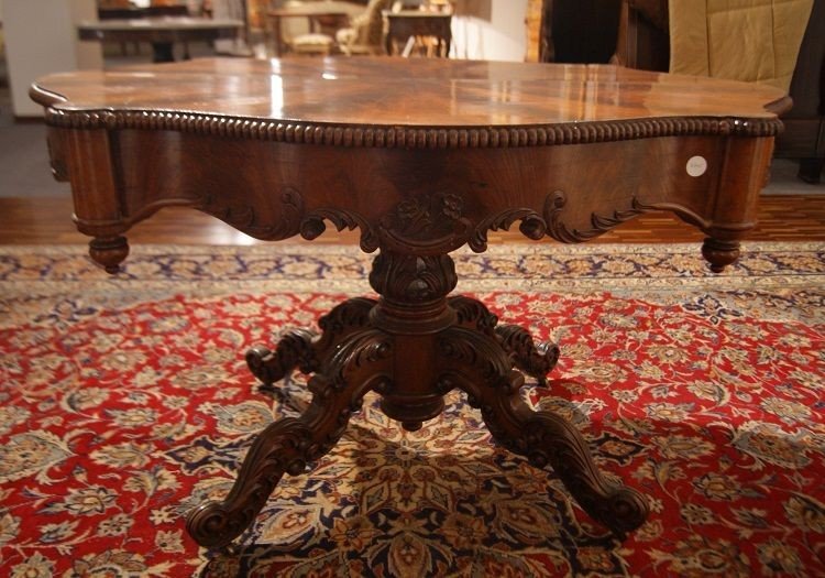Table Autrichienne De Style Louis-philippe En Acajou, Datant Du Milieu Du XIXe Siècle-photo-2