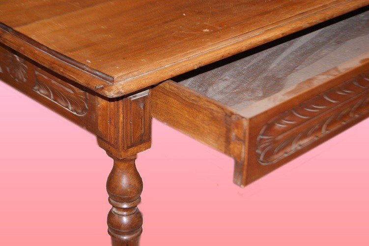 French Writing Desk From The 1800s With A Turned Base-photo-1