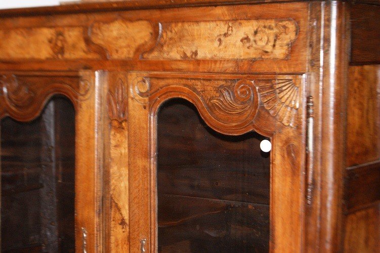 Vitrine Provençale Basse Du XVIIIe Siècle En Châtaignier Restaurée-photo-4