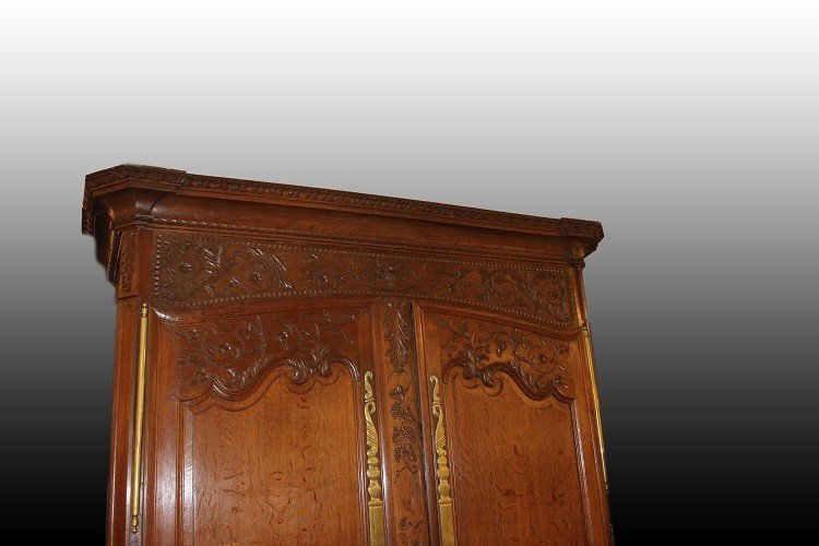 Provençal Wardrobe From The Late 18th To Early 19th Century, In Provencal Style, Made Of Oak Wo-photo-2