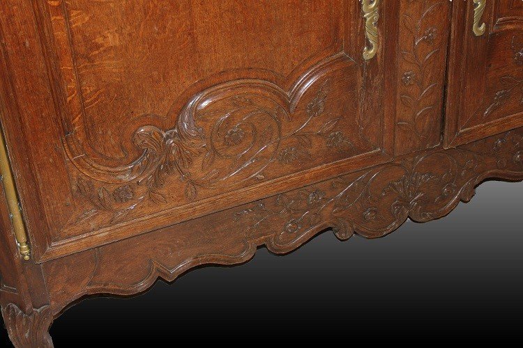 Provençal Wardrobe From The Late 18th To Early 19th Century, In Provencal Style, Made Of Oak Wo-photo-1