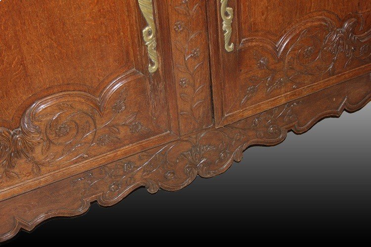 Provençal Wardrobe From The Late 18th To Early 19th Century, In Provencal Style, Made Of Oak Wo-photo-2
