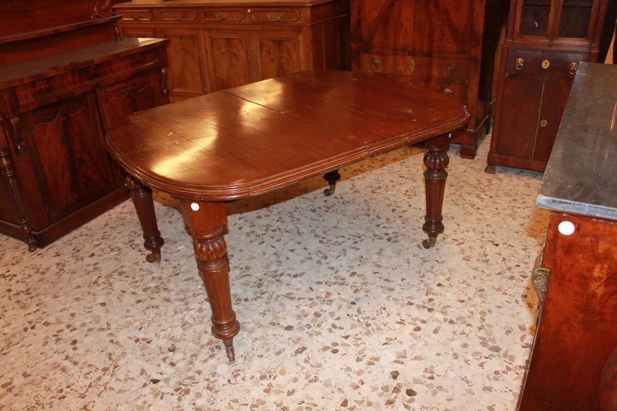 Table Extensible Anglaise De La Deuxième Moitié Du XIXe Siècle, De Style Victorien, En Acajou-photo-4