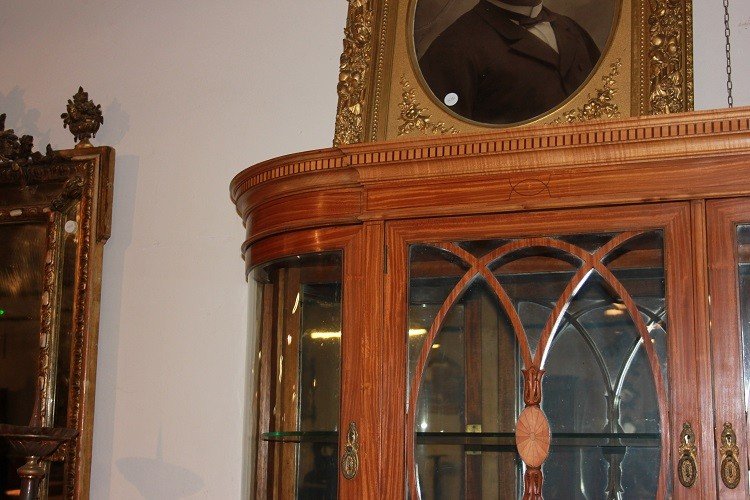 Grande Enfilade Anglaise De Style Sheraton De La Seconde Moitié Du XIXe Siècle En Satinwood -photo-3