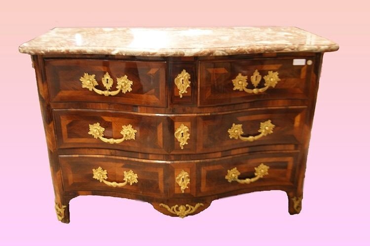 Superbe Commode De Style Régence Française De 1700-photo-2