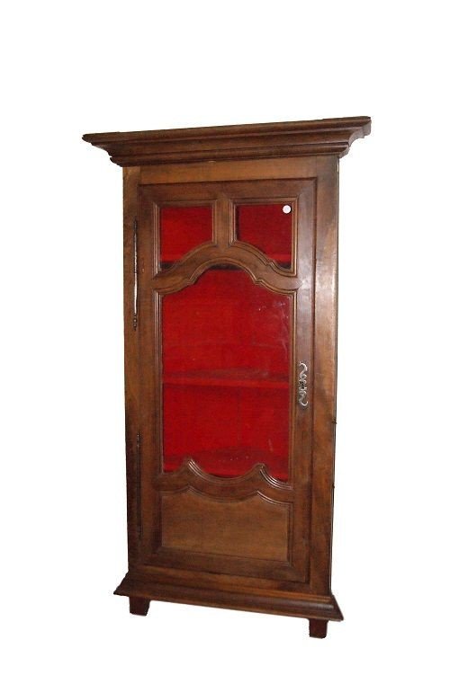 French Provencal Cherry Wood Display Cabinet From The Late 1800s