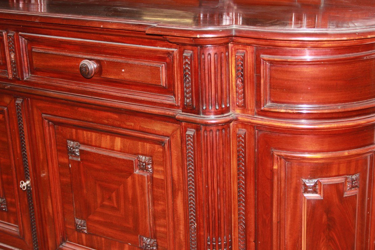 Pair Of Large Mid-19th-century Mahogany Sideboards In The Louis Philippe Style-photo-4