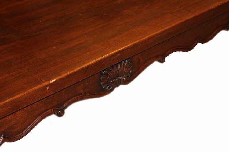 French Rectangular Extendable Table In Provencal Cherry Wood-photo-2