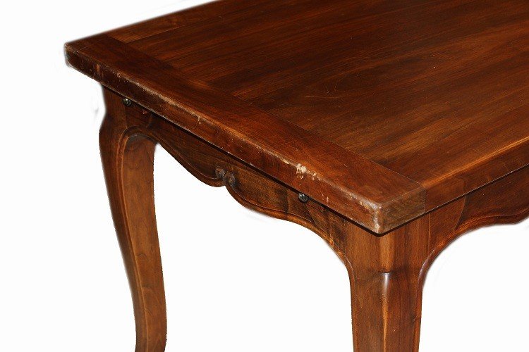 French Rectangular Extendable Table In Provencal Cherry Wood-photo-3