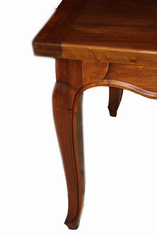 French Rectangular Extendable Table In Provencal Cherry Wood-photo-4