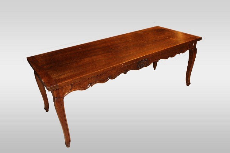 French Rectangular Extendable Table In Provencal Cherry Wood