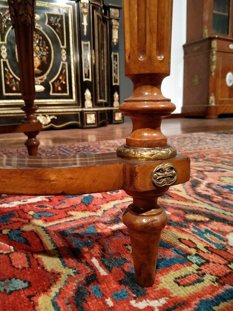 Rectangular Center Table With Round Corners. Inlay Rich In Polychrome With Floral Pattern. 4 Gr-photo-4