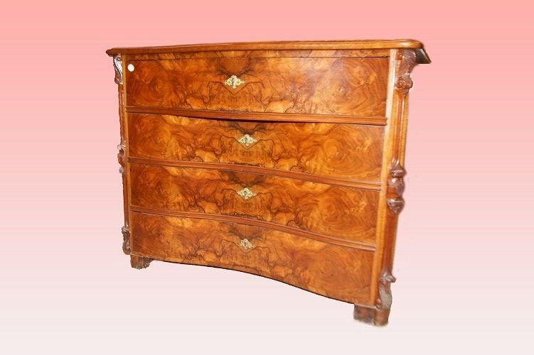 Small Northern European Chest Of Drawers From The Mid-1800s, In The Biedermeier Style-photo-2