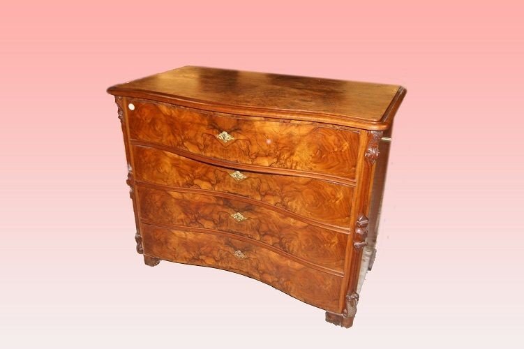 Small Northern European Chest Of Drawers From The Mid-1800s, In The Biedermeier Style