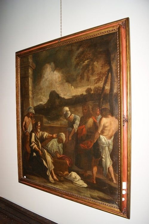 Italian Oil On Canvas From 1600 Representing "christ Dragged To The Praetorium For The Judgment-photo-2