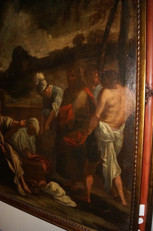 Italian Oil On Canvas From 1600 Representing "christ Dragged To The Praetorium For The Judgment-photo-3