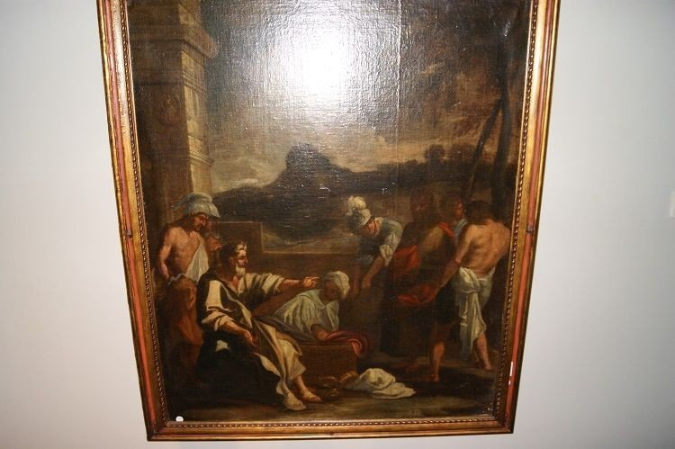Italian Oil On Canvas From 1600 Representing "christ Dragged To The Praetorium For The Judgment-photo-4