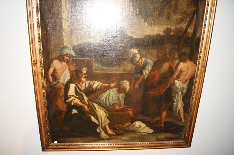 Italian Oil On Canvas From 1600 Representing "christ Dragged To The Praetorium For The Judgment-photo-1