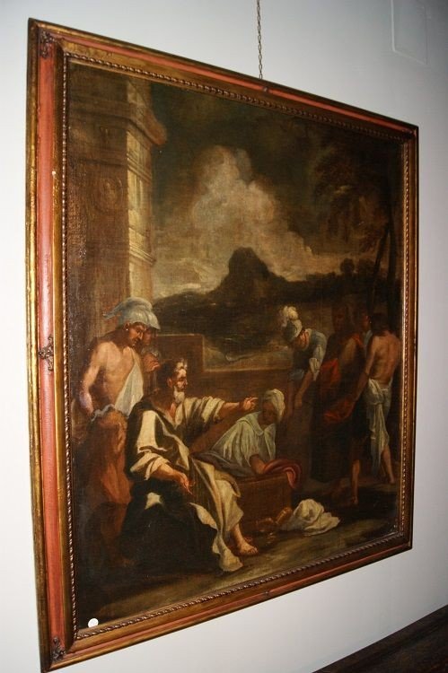 Italian Oil On Canvas From 1600 Representing "christ Dragged To The Praetorium For The Judgment