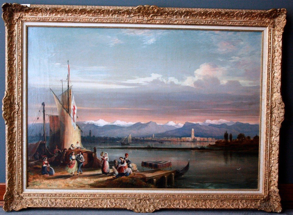 Magnificent Italian Oil On Canvas From The Early 19th Century Attributed To The Italian Painter