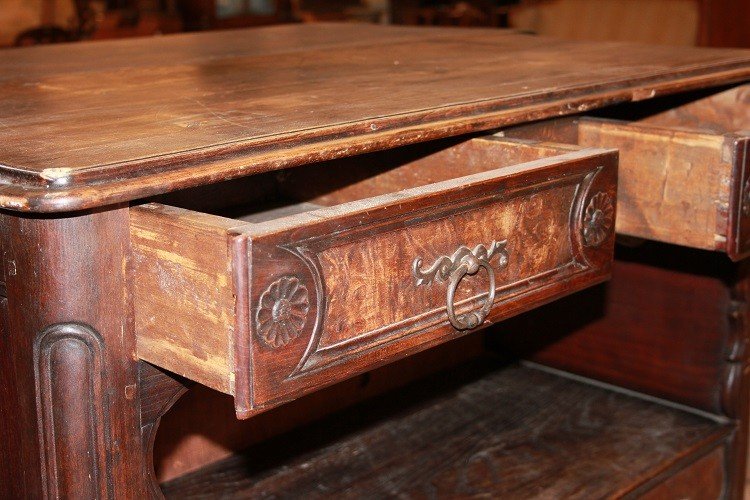  French Sideboard From The Second Half Of The 18th Century, Provencal Style, In Walnut Wood -photo-2