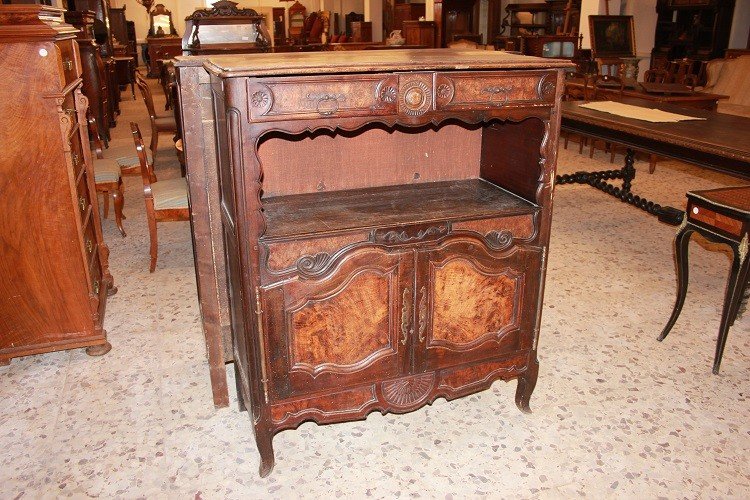  French Sideboard From The Second Half Of The 18th Century, Provencal Style, In Walnut Wood 