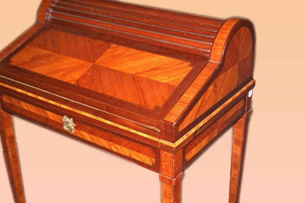 Small French Writing Desk From The Second Half Of The 19th Century, Louis XVI Style-photo-4