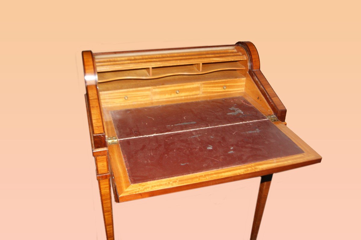 Small French Writing Desk From The Second Half Of The 19th Century, Louis XVI Style-photo-1
