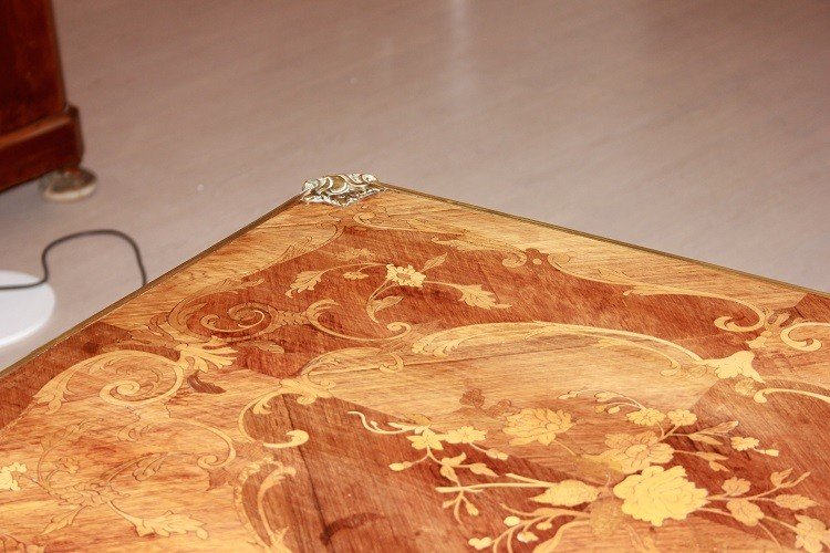  Charming French Game Table From The Second Half Of The 19th Century, Louis XV Style-photo-3